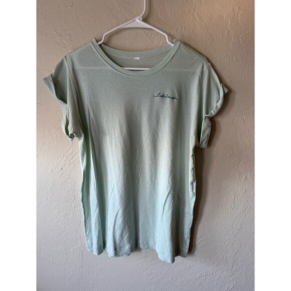 Lululemon Roll-up Short Sleeves T-Shirt in Pale Blue Size M - Picture 1 of 4
